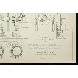 Gravure de 1892 - Machine à compression d'air - 5