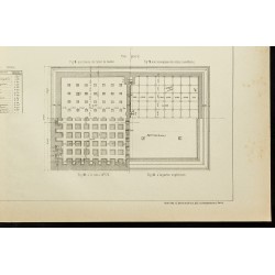 Gravure de 1892 - Plan ancien sur la distribution d'eau de Libourne - 5