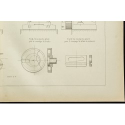 Gravure de 1892 - Tournage automatique des bandages de roues - 5