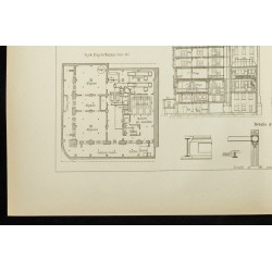 Gravure de 1891 - Les hautes maisons américaines - 4