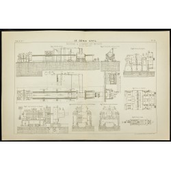 Gravure de 1887 - Machine à essayer les métaux - 1