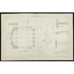 Gravure de 1888 - Plan ancien de la Galerie des Machines - 1