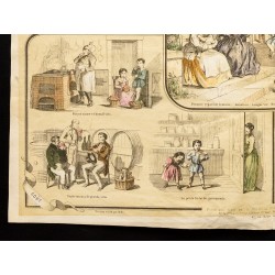 Gravure de 1853 - Les cinq sens (Lithographie) - 4