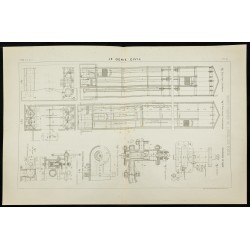 Gravure de 1888 - Monte-charges de l'hôtel des Postes - 1