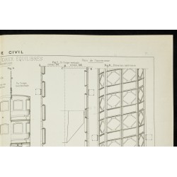 Gravure de 1888 - Plan ancien d'Ascenseurs hélicoïdaux - 3