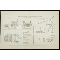 Gravure de 1888 - Machine à battre les tapis - 1