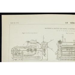 Gravure de 1888 - Machine à battre les tapis - 2