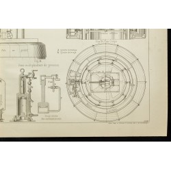 Gravure de 1888 - Machinerie de la construction du pont du Forth - 5