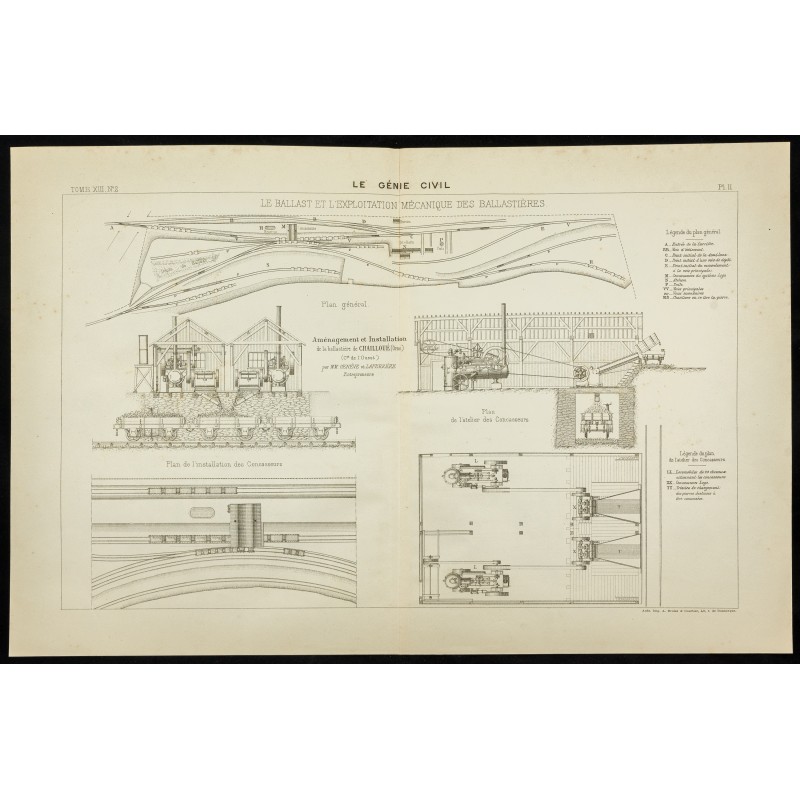 Gravure de 1888 - Ballastière de Chailloué - 1