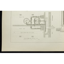 Gravure de 1888 - Bassins de clarification des eaux d'égout - 4
