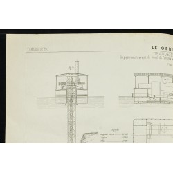 Gravure de 1888 - Drague par succion - 2