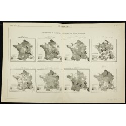 Gravure de 1890 - Recensement et statistique financière des usines - 1