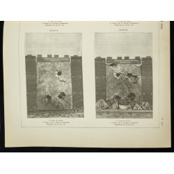 Gravure de 1891 - Plaques de blindage - 3