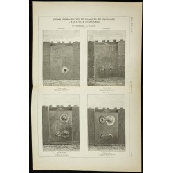 Gravure de 1891 - Plaques de blindage - 1