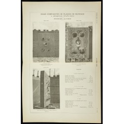 Gravure de 1891 - Plaques de blindage - 1