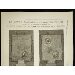 Gravure de 1891 - Tests de résistance du blindage - 2