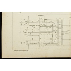 Gravure de 1891 - Plan ancien du train royal portugais - 4