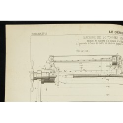 Gravure de 1891 - Machine de 50 tonnes hydraulique - 2
