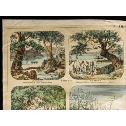 Gravure de 1853 - L'Amérique (Lithographie) - 2