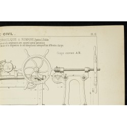 Gravure de 1891 - Machine de 50 tonnes hydraulique - 3