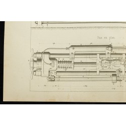 Gravure de 1891 - Machine de 50 tonnes hydraulique - 4