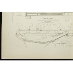 Gravure de 1891 - Ascenseur hydraulique en rampe pour canaux - 4