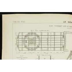 Gravure de 1891 - Pont tournant sur le canal du Glamorganshire - 2