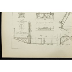 Gravure de 1891 - Pont tournant sur le canal du Glamorganshire - 4