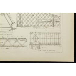 Gravure de 1891 - Pont tournant sur le canal du Glamorganshire - 5