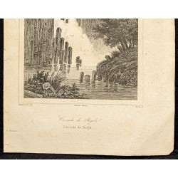 Gravure de 1863 - Vue de la cascade de Regla - 3