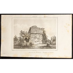 Gravure de 1863 - Site de Xochicalco - 1
