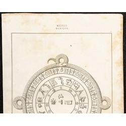 Gravure de 1863 - Pierre aztèque - 2