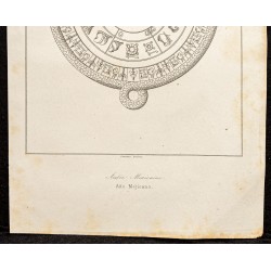 Gravure de 1863 - Pierre aztèque - 3