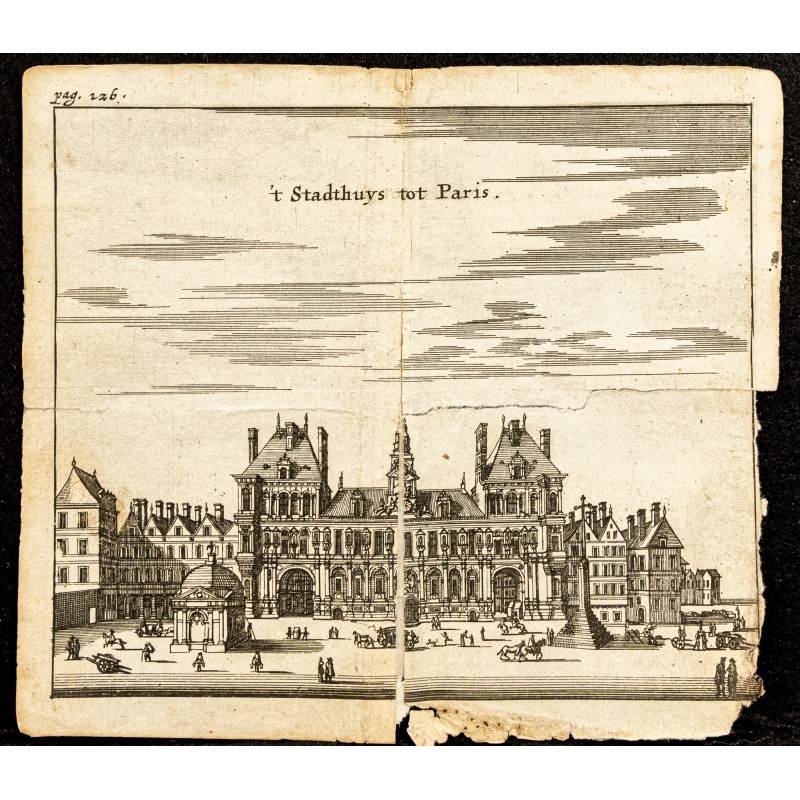 Gravure de 1661 - Hôtel de ville de Paris - 1