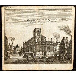 Gravure de 1661 - Vue de l'église Saint-Sauveur - 1