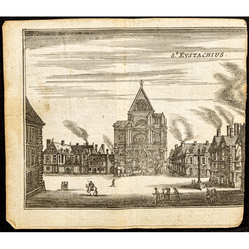 Gravure de 1661 - Façade de l'église Saint-Eustache - 1