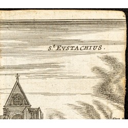 Gravure de 1661 - Façade de l'église Saint-Eustache - 3