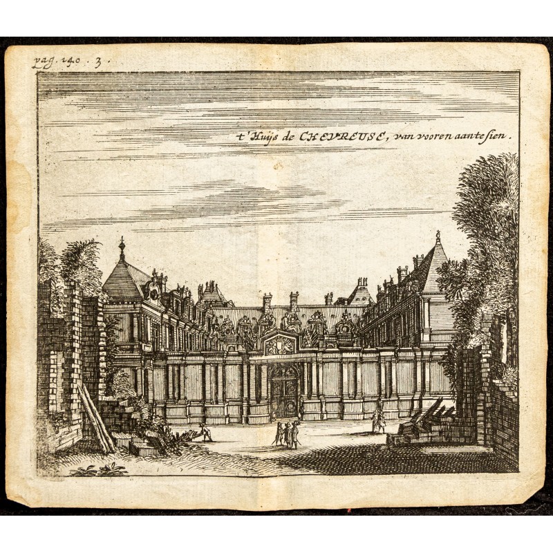 Gravure de 1661 - Vue de l'Hôtel de Luynes - 1