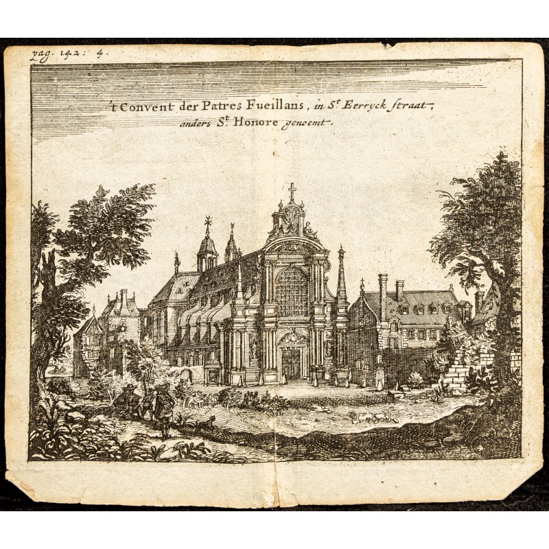 Gravure de 1661 - Vue du Couvent des Feuillants - 1