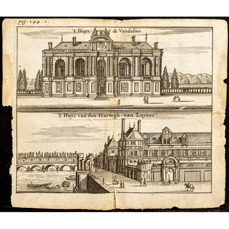 Gravure de 1661 - Hôtel de Vendôme - 1