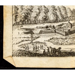 Gravure de 1661 - Vue du jardin du Palais Royal - 4