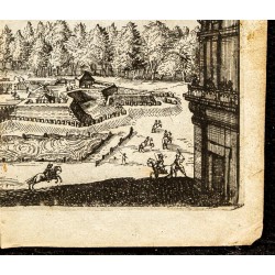 Gravure de 1661 - Vue du jardin du Palais Royal - 5