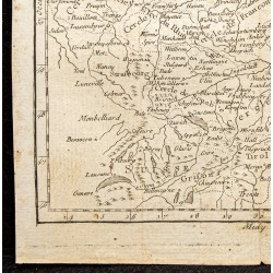 Gravure de 1750 - Carte de l'Allemagne - 4