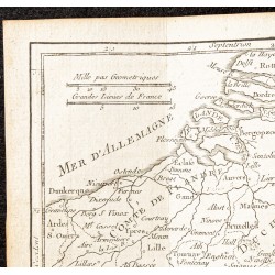 Gravure de 1750 - Carte des Pays-bas Belgiques - 2