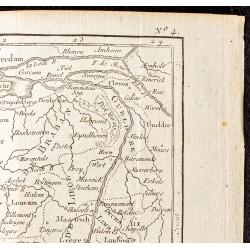 Gravure de 1750 - Carte des Pays-bas Belgiques - 3