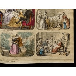 Gravure de 1853 - La femme (Lithographie) - 5