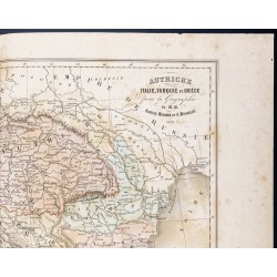 Gravure de 1879 - Italie Autriche Balkans et Grèce - 3