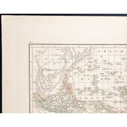 Gravure de 1870 - Carte de l'Océanie - 2