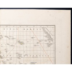 Gravure de 1870 - Carte de l'Océanie - 3