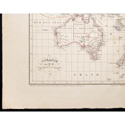 Gravure de 1870 - Carte de l'Océanie - 4